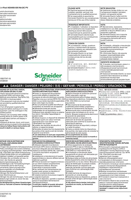 schneider施耐德ComPacT NSX400-500 NA DC PV - 隔离开关 - 说明页